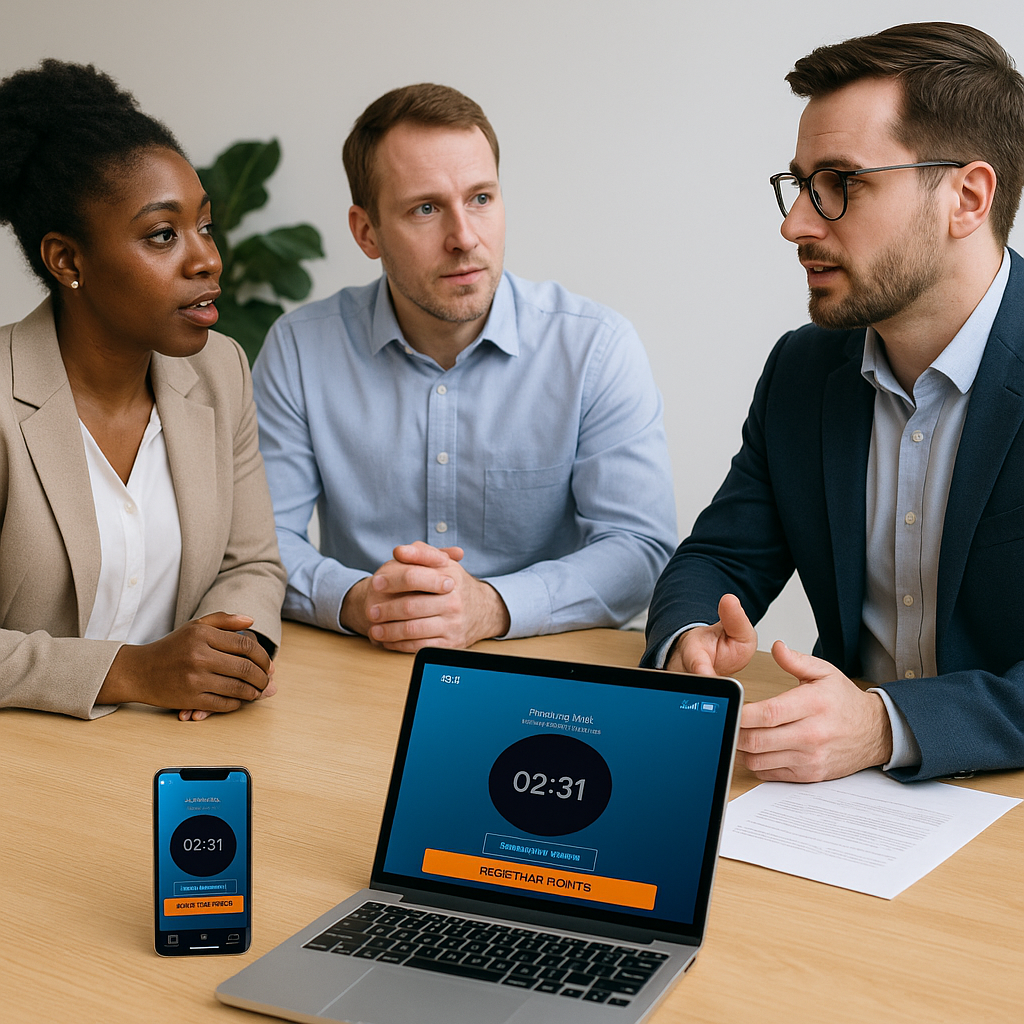 Equipe em reunião utilizando o PontoAgil